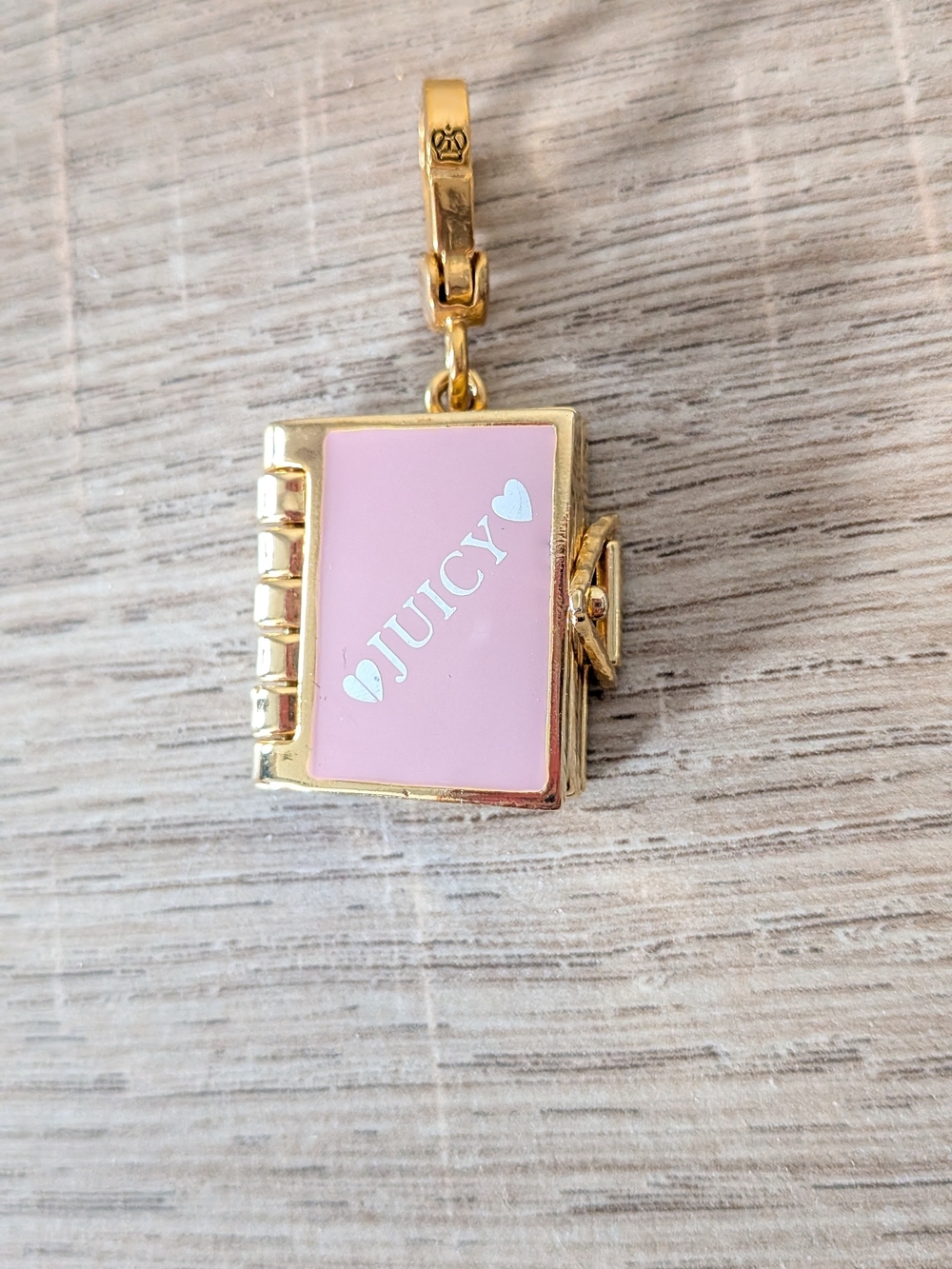 NIB Vintage Juicy Couture Pink Notebook Agenda Book Charm Retired